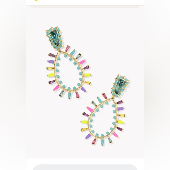 Kendra Scott Jewelry - Kendra Scott The Kelsey Gold Statement Earring in Multi Mix